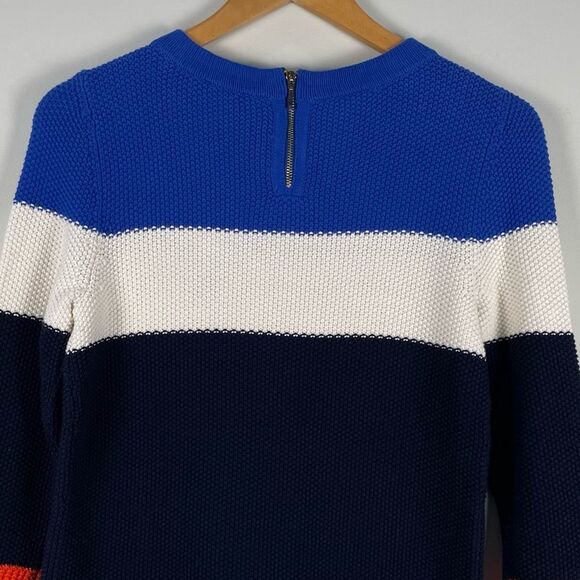 Talbots Color Block 100% Cotton Knit Sweater 3/4 Sleeve Size Small Petite NEW - Picture 9 of 14